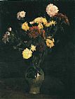 Vase with Carnations and Zinnias by Vincent van Gogh